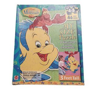 Vintage Disney 90s The Little Mermaid Flounder Sebastian My Size Puzzle